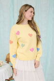 BE MINE HEART CREWNECK KNIT PULLOVER SWEATER