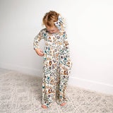 Maren Floral WIDE LEG ROMPER Bamboo Kids Outfit