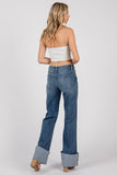 MID RISE COMFORT RELAXED FLARE W/ CUFFED HEM JEANS