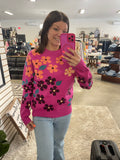 FLORAL JACQUARD HEAVY SWEATER