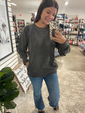 Callie French Terry Pullover - Black