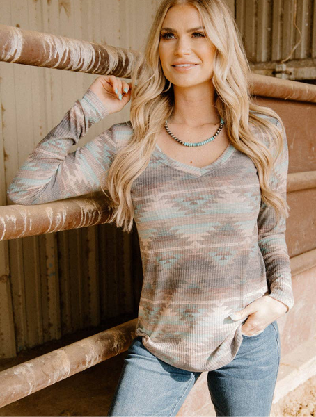 Burned Out Aztec Top