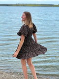 Women's Floral Print Tiered Mini Dress