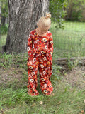 Auburn WIDE LEG ROMPER Bamboo Fall Floral Kids Outfit