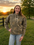 Embroidered Ribbon Camo Hoodie