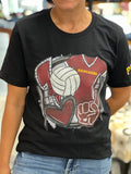 PLBC Volleyball Tee - Black