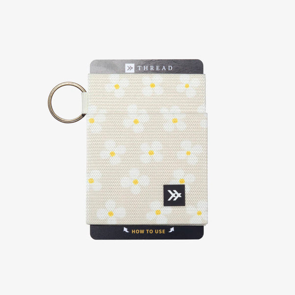 Luna Beige Thread Elastic Wallet