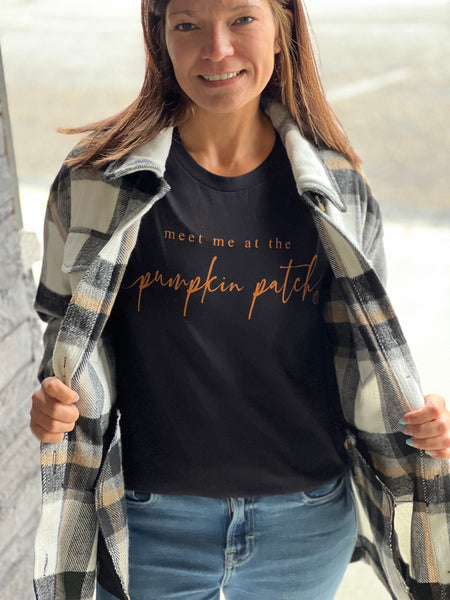 MEET ME AT THE PUMPKIN PATCH Graphic T-shirt