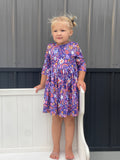No Bad Days 3/4 Sleeve Pocket Twirl Dress