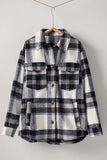 Plaid Button-Down Jacket - Black