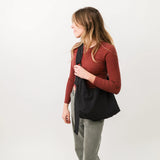 Black Thread Mini Slouchy Bag