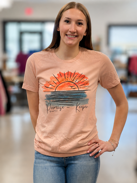 Faith Promise Keeper Bible Verse Christian Sun Graphic Tee