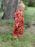 Auburn WIDE LEG ROMPER Bamboo Fall Floral Kids Outfit