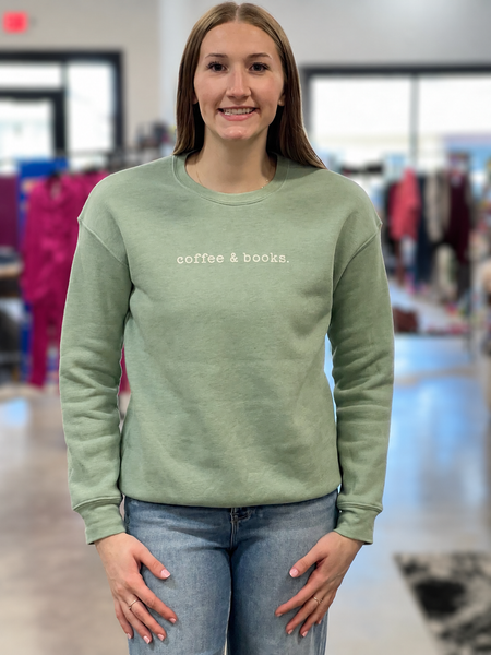 COFFEE AND BOOKS Graphic Sweatshirt