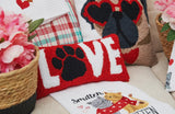 Valentine's Day Love Paw Throw Pillow