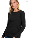 Cotton Crewneck Long Sleeve