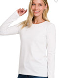 Cotton Crewneck Long Sleeve