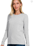 Cotton Crewneck Long Sleeve