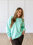 Essential Luxe Corded Crew - Mint