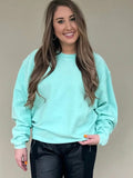 Essential Luxe Corded Crew - Mint