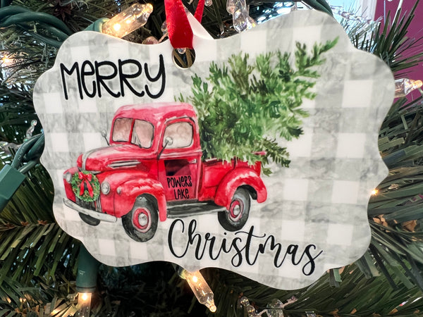 Powers Lake Christmas Ornament