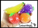 1 Fruit Water Bead Filled Squeeze Stress Balls  -  Sensory,