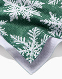 Snowy Days Green Tea Towel