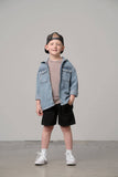 Lightweight Hooded Denim Jacket - Light Wash