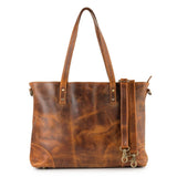 Tulum - Functional Genuine Leather Tote Purse - Women's