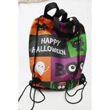 Halloween Theme Drawstring Reusable Backpack