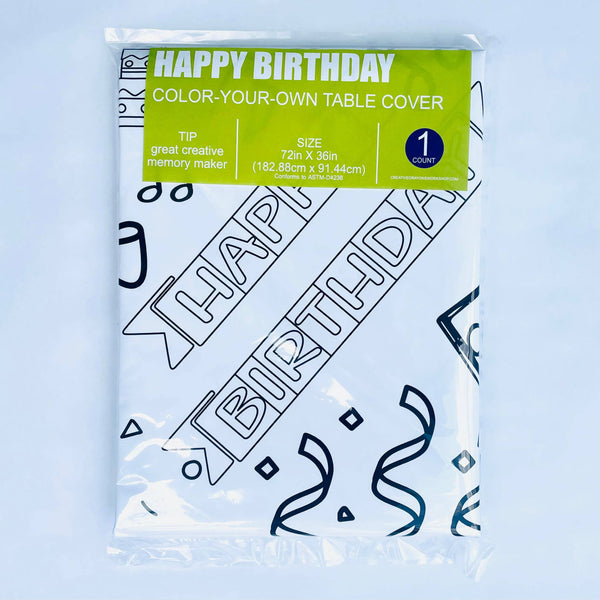 Birthday Party Coloring Tablecloth | Kids Activity