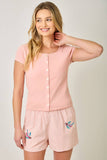Lace Trim Cardigan Top
