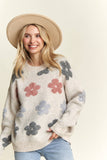 PLUS PUFF FLOWER SWEATER