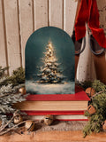 Christmas Arched Wood Sign Shelf Sitter