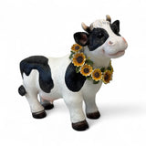 Sunflower Cow Figurine – Farmhouse Animal Decor