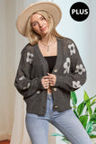 PLUS LIGHTWEIGHT FLORAL CARDIGAN
