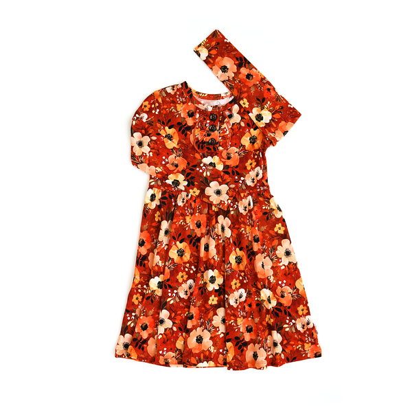 Auburn TUTU DRESS Bamboo Baby Floral Dress