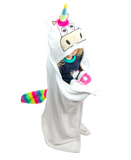 Wearable Hooded Fleece Blankets For Kids - Unicorn