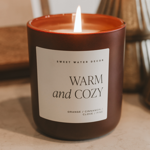 *NEW* Warm and Cozy 15 oz Soy Candle, Matte Jar - Decor
