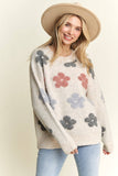 PLUS PUFF FLOWER SWEATER