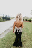 Kids Black Denim Flare Pants