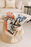 Knit Tribal Tassel 50x60 Inch Throw Blanket