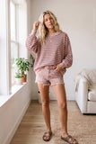 Oversized French Terry Striped Pullover