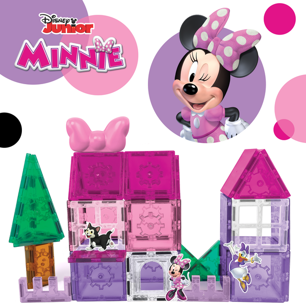Disney Junior Minnie Magnetic Tile Set - 42-pcs - Tytan Toys