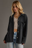Black Super Soft Button Up