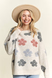 PLUS PUFF FLOWER SWEATER