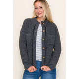 BUTTON DOWN SWEATER JACKET