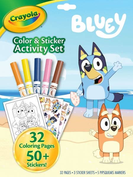 Bluey Crayola Color & Sticker Activity Set Markers Included