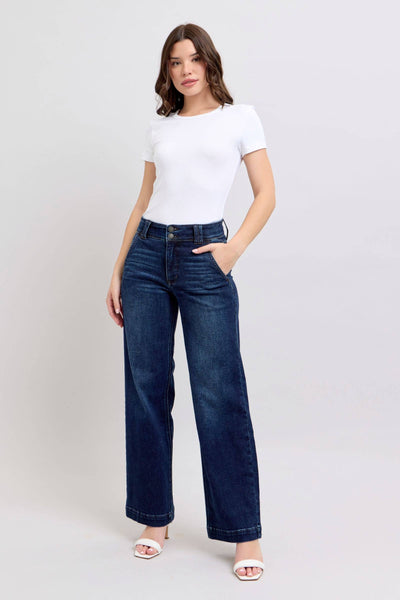 Judy Blue High Rise Wide-Leg Jean Dark Wash