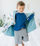 Toddler Minky Blanket - Construction Trucks